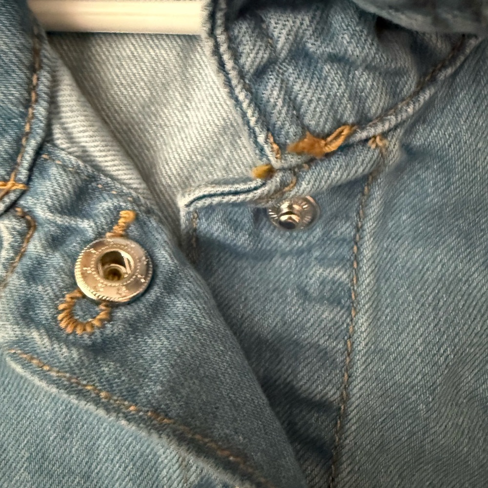 🪼Cat & Jack Light Blue Denim Button-Front Kids Dress - Picture 2 of 4